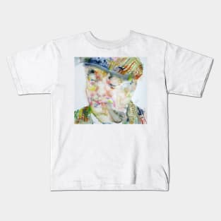 PABLO NERUDA - watercolor portrait.1 Kids T-Shirt